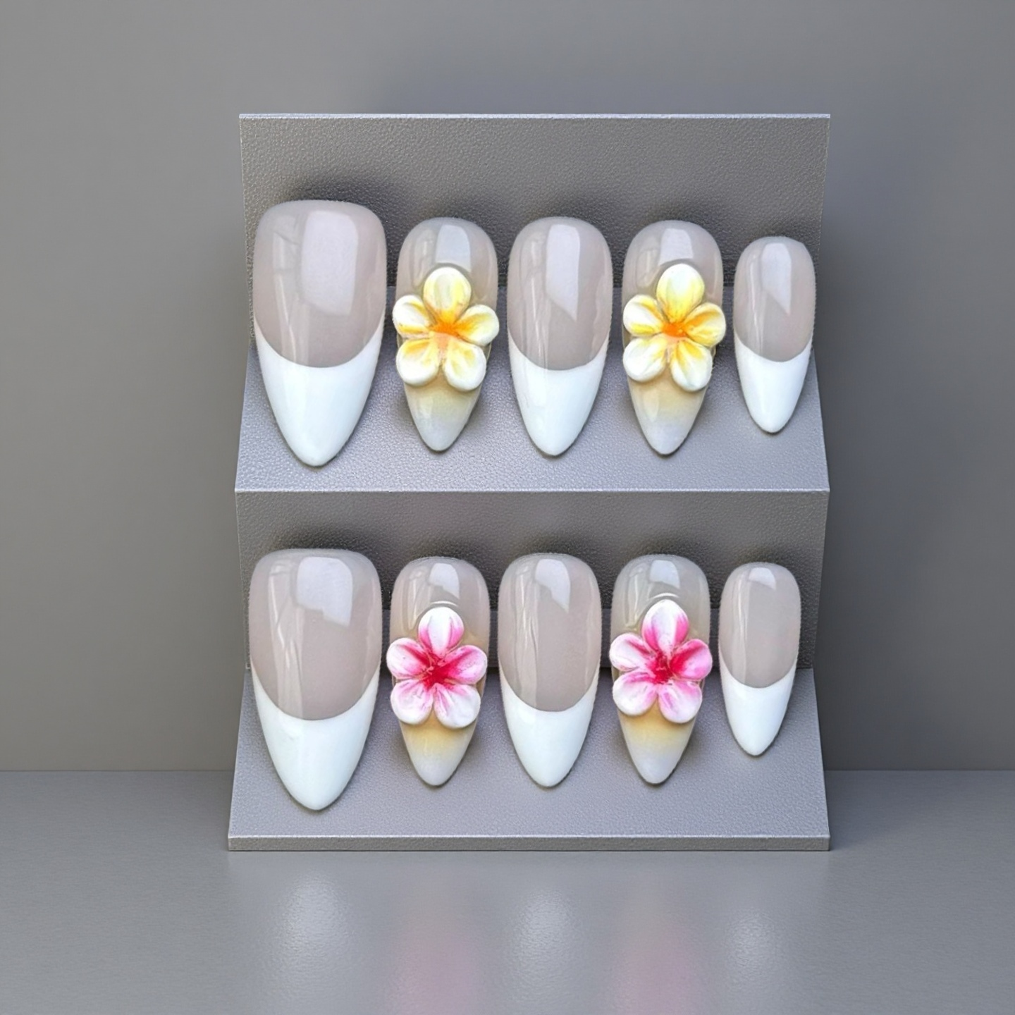 Paris Dream-Magic Nails handmade acrylic short almond shape press on nails