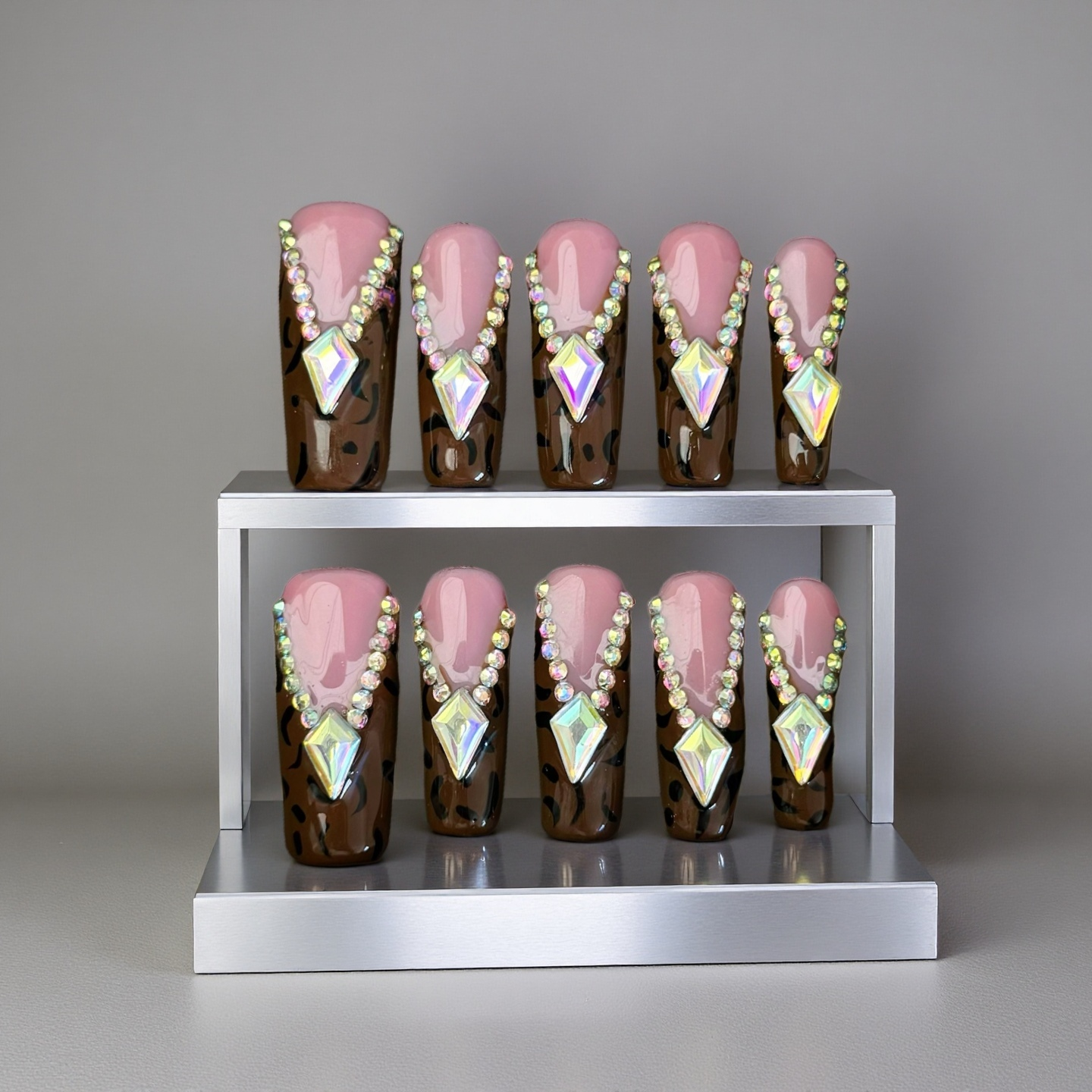 Sexy Lady-Magic Nails handmade acrylic long coffin shape press on nails
